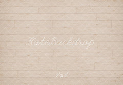 Kate Beige Wood Plank Floor Printed Backdrop Designed by Kate Image