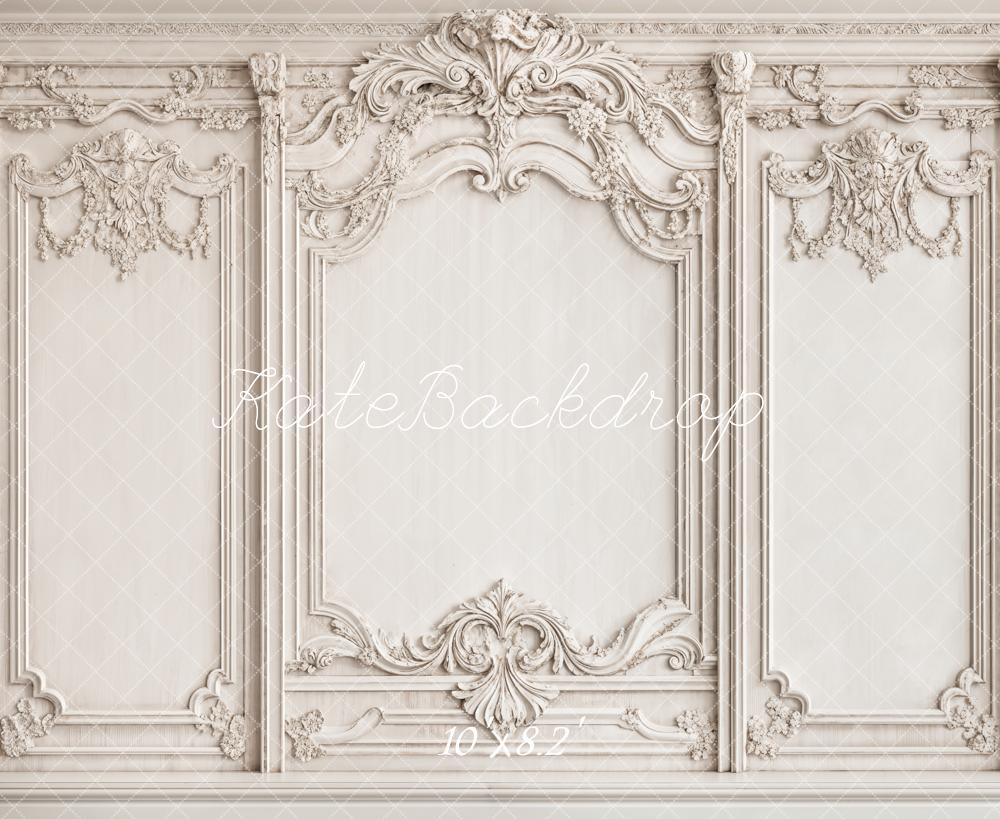 Fondo de Pared Elegante Blanco Vintage Diseñado por Emetselch