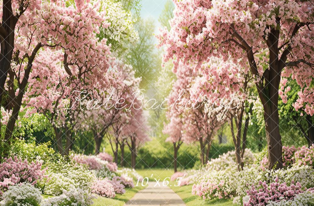 Kate Spring Cherry Blossom Pathway Backdrop Designed by Emetselch