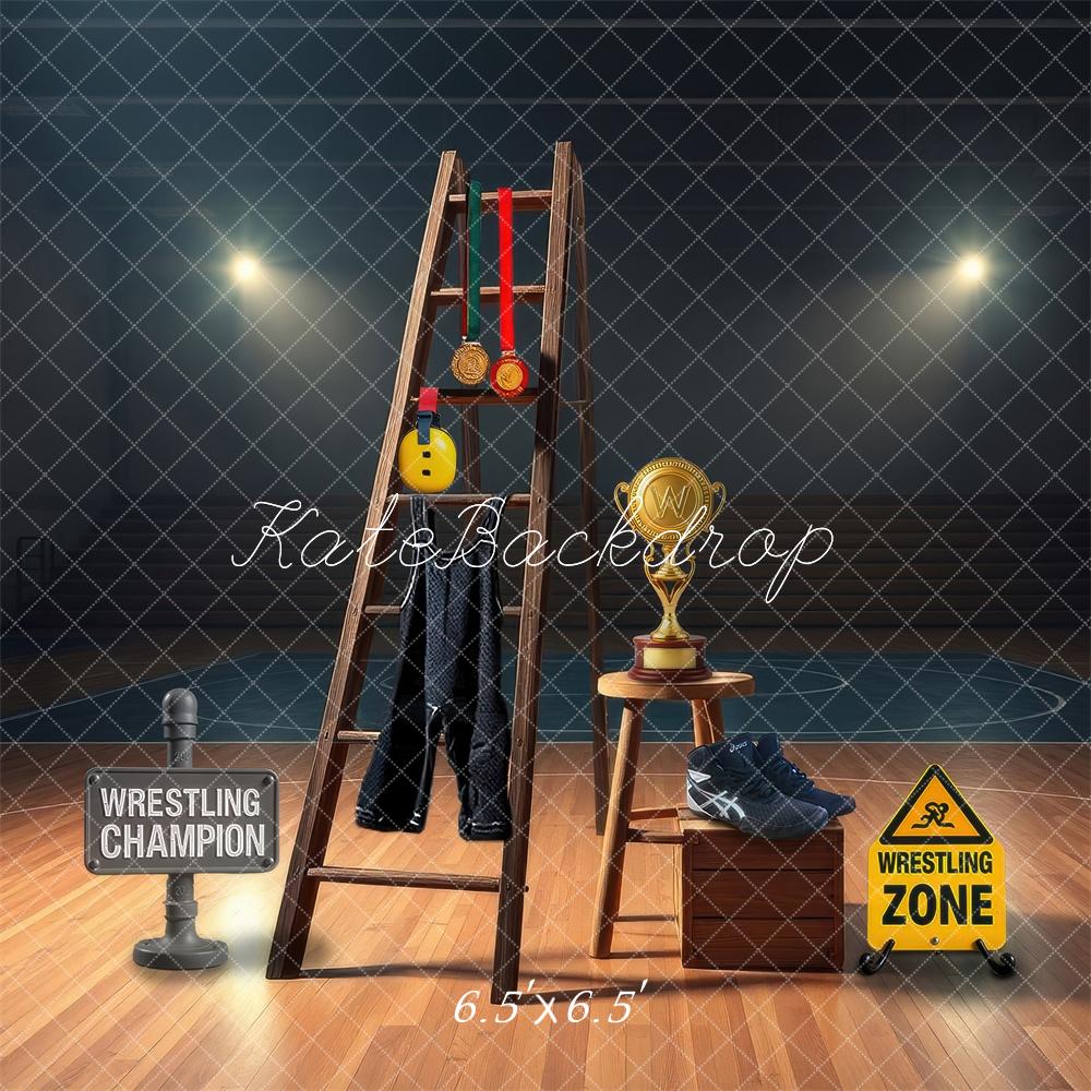 Sports Wrestling Champion Trophy Foto Achtergrond Designed by Laura Bybee