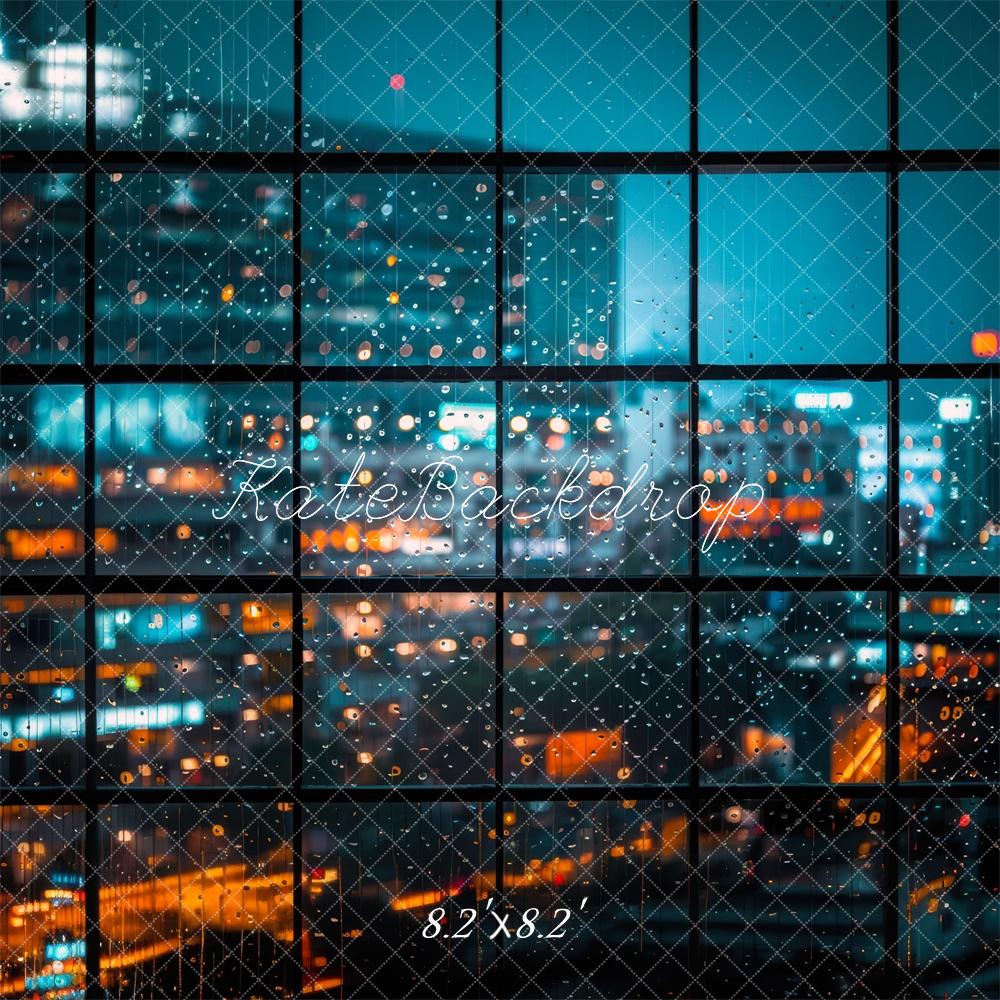 Stad Nacht Raamgebouw Foto Achtergrond Designed by Mini MakeBelieve