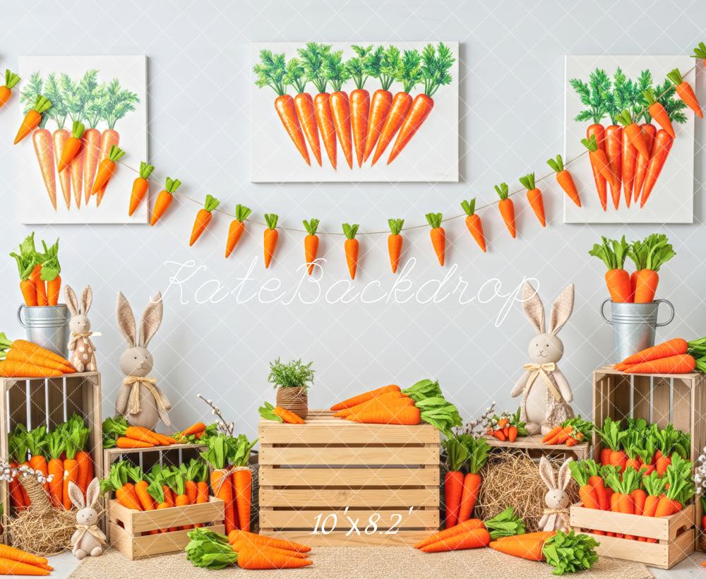 Kate Easter Bunny Carrot Crates Backdrop Designed by Patty Roberts