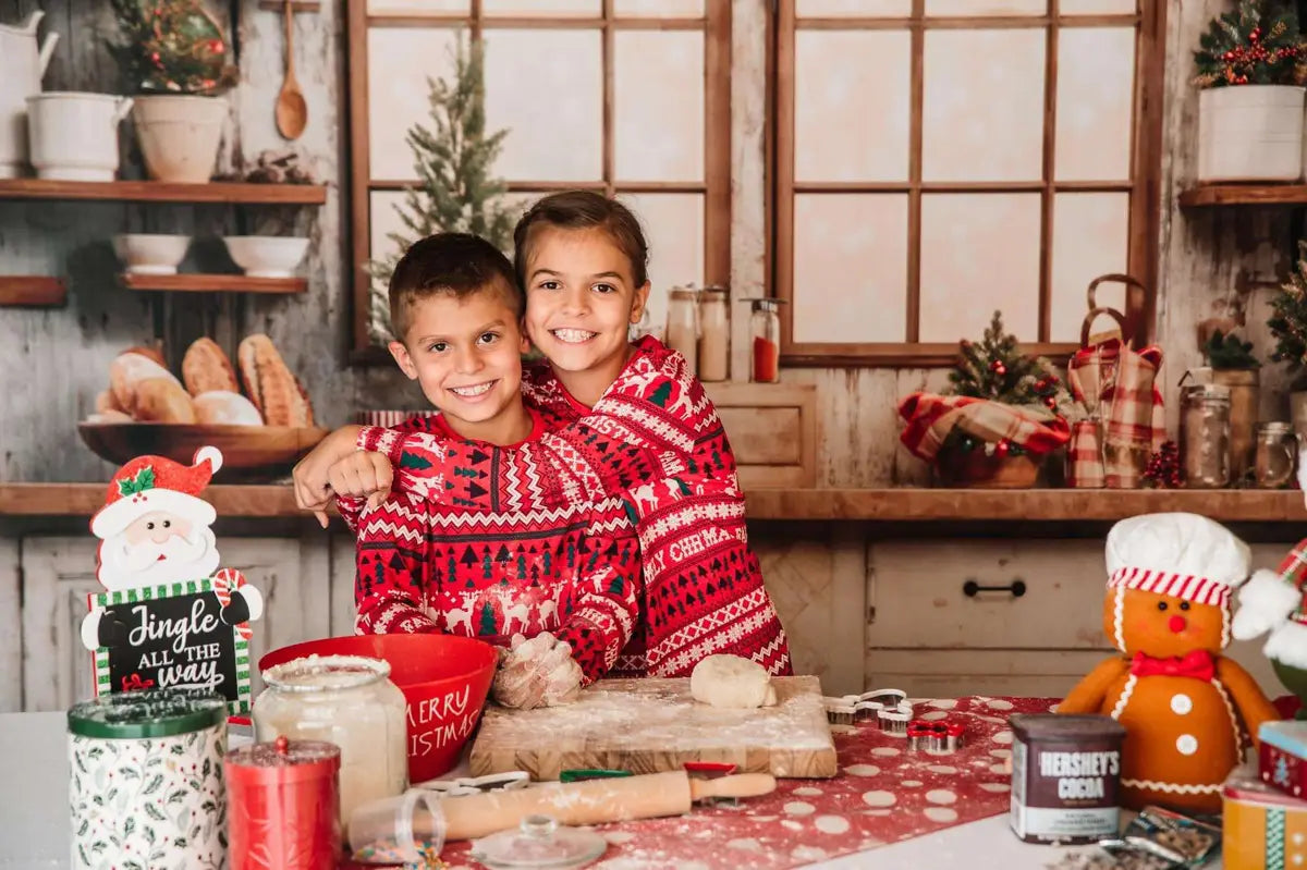 Kate White Christmas Kitchen Backdrop Designed by Emetselch
