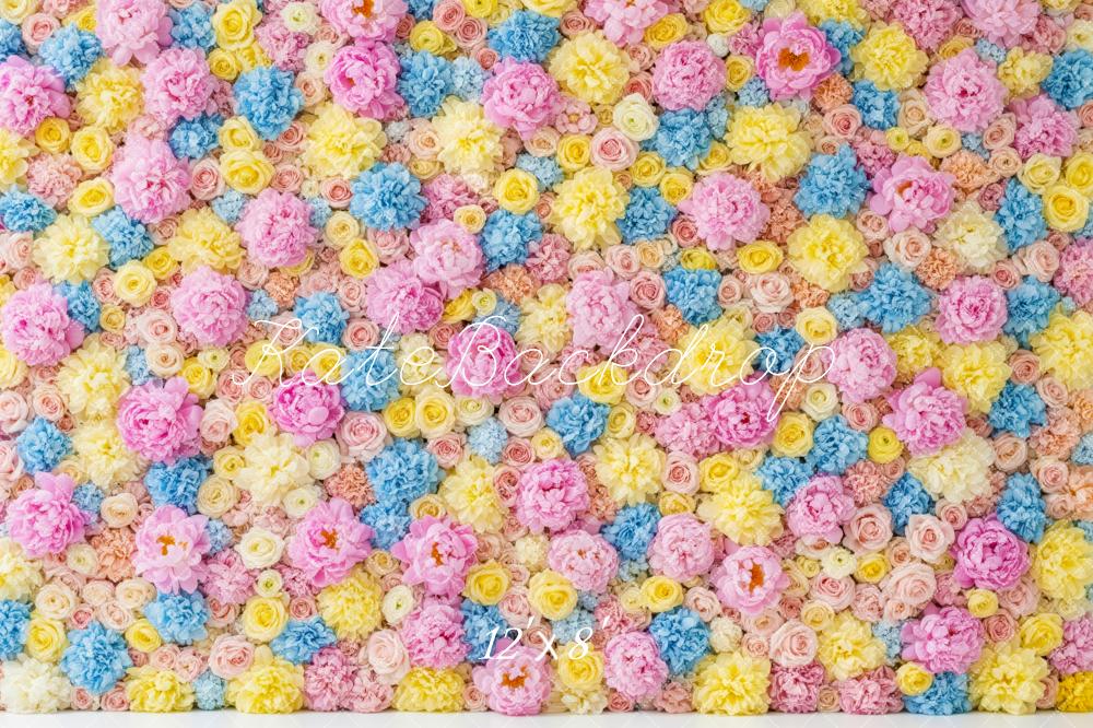 Kate Spring Pastel Flower Wall Roses Peonies Backdrop Designed by Patty Roberts