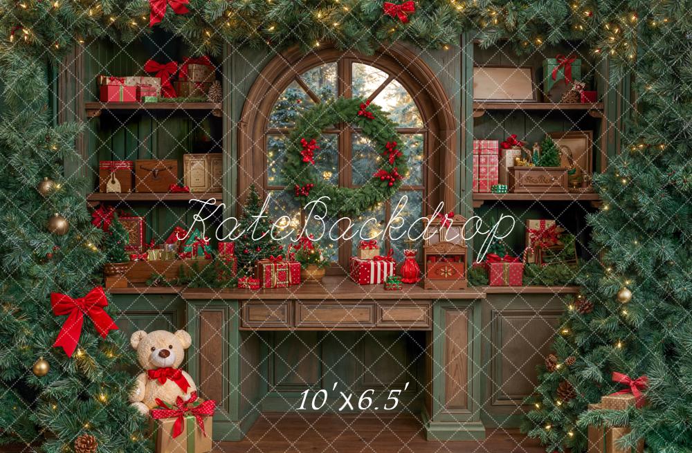 Kate Christmas Trees Garland Window Shelves Teddy Bear Gifts Backdrop Designed by Emetselch