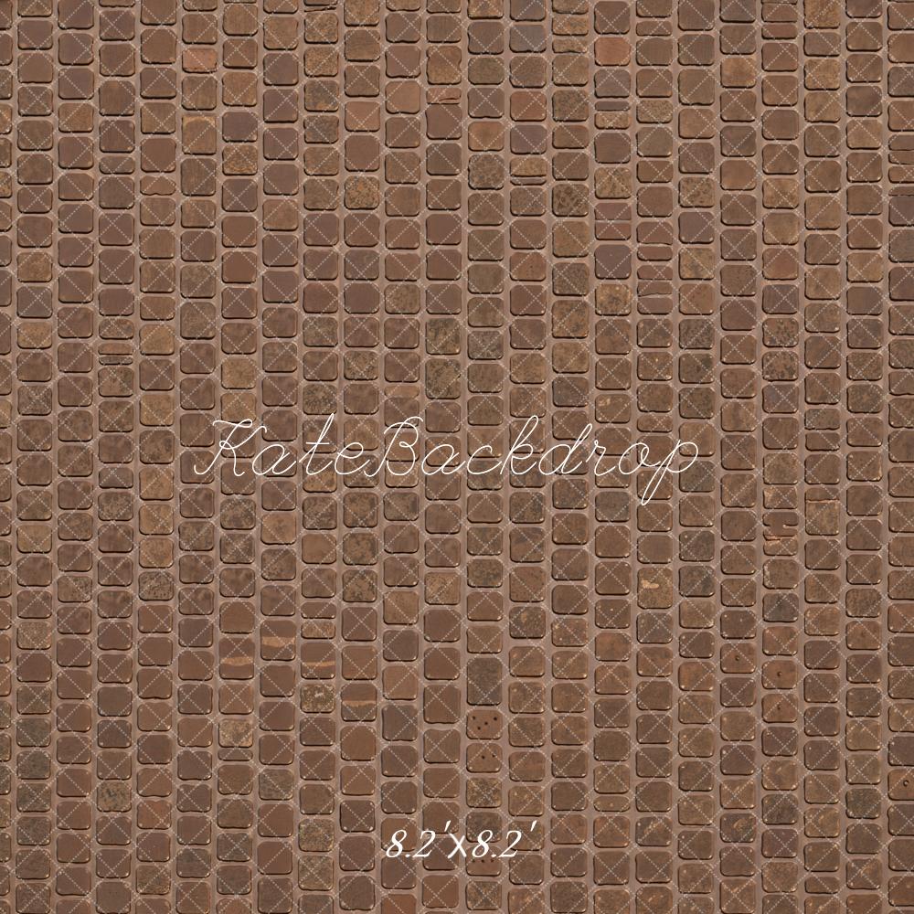 Kate Brown Mosaic Tile Floor Printed Backdrop Designed by Kate Image