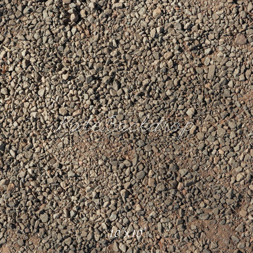 Kate Gravel Ground Texture Rock Road Floor Backdrop Designed by Mini MakeBelieve