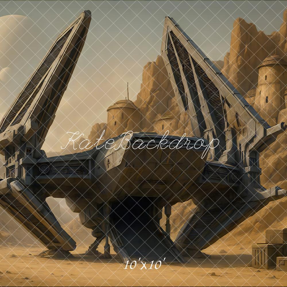 Kate Futuristic Desert Spaceship Backdrop Designed by Mini MakeBelieve