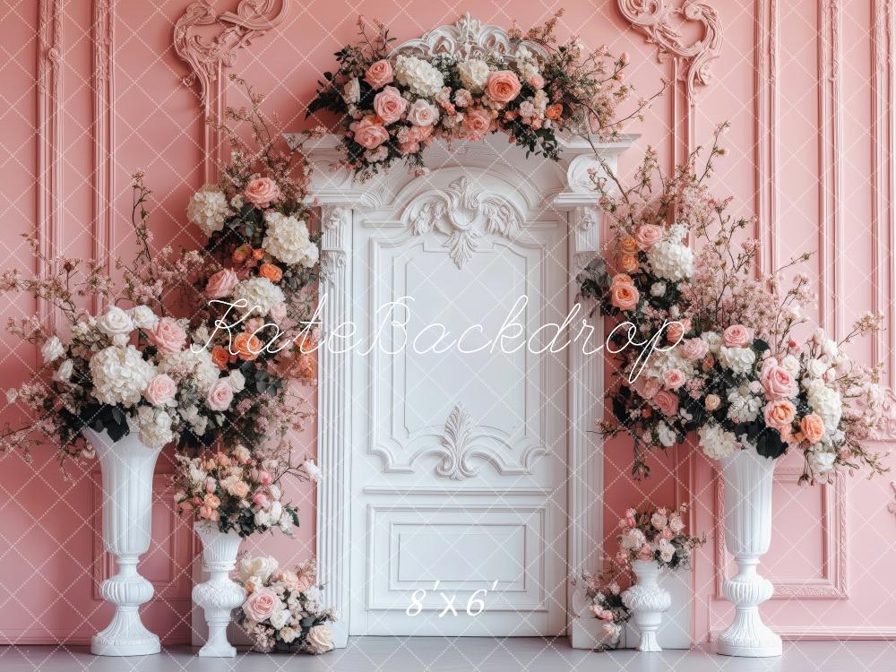 Spring Floral Arch Pink Wedding Foto Achtergrond Designed by Patty Roberts