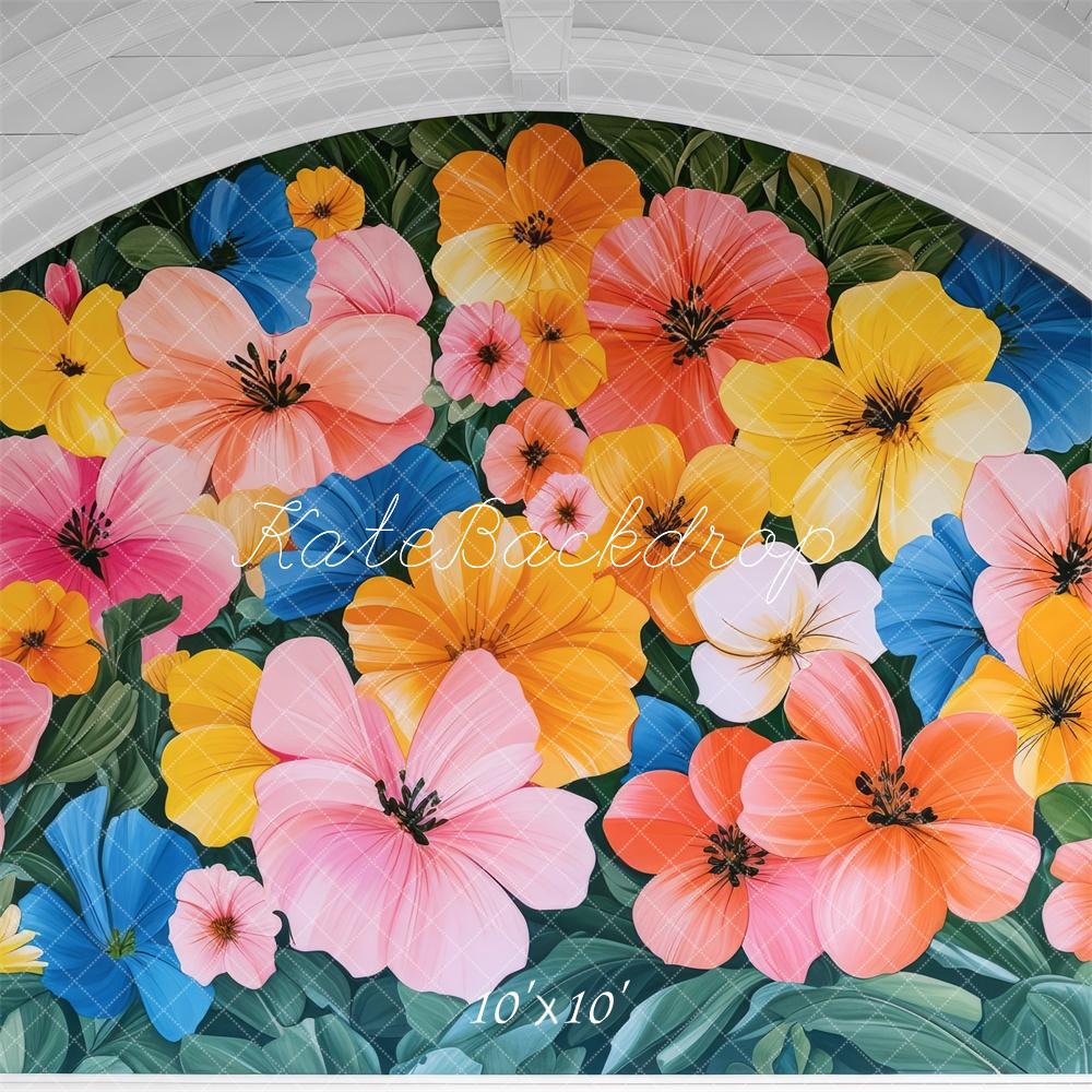 Fondo Arco Floral Colorido para el Día de la Madre Diseñado por Mini MakeBelieve