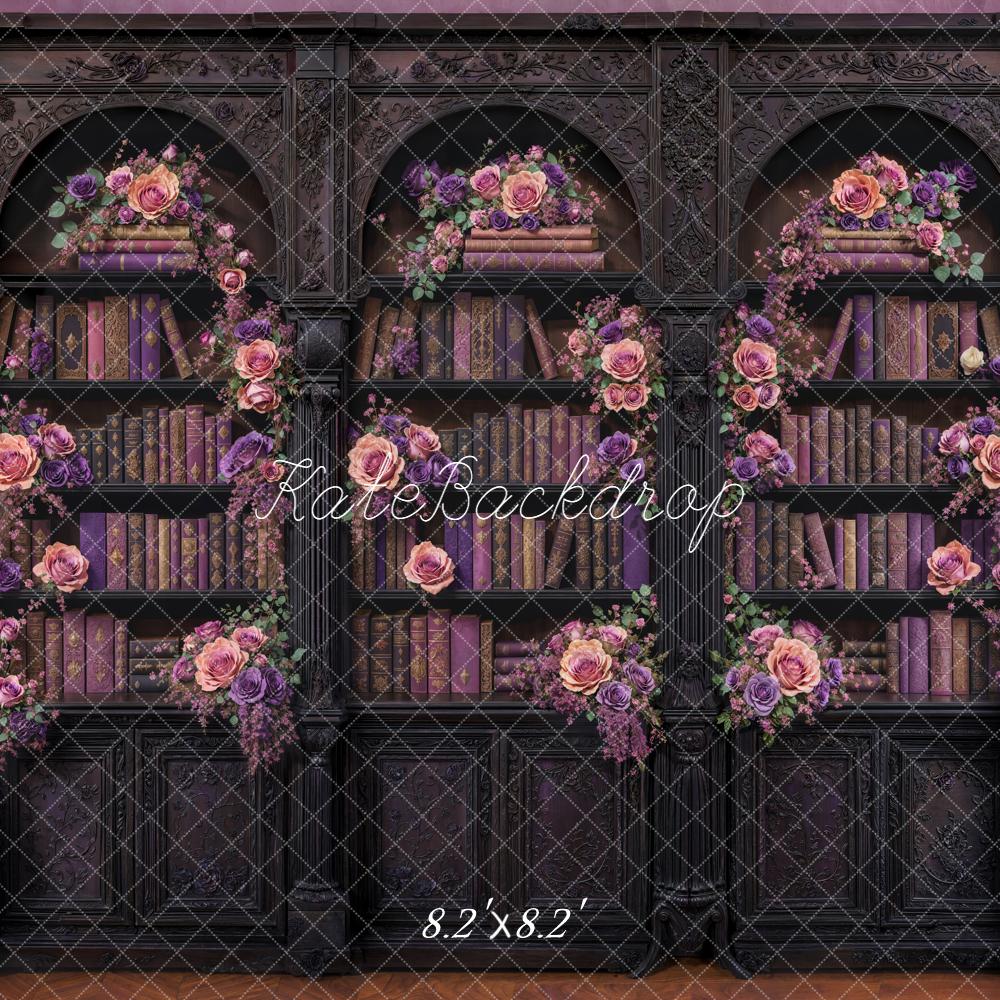 Kate Romantic Vintage Floral Arch Bookshelf Backdrop Designed by Emetselch