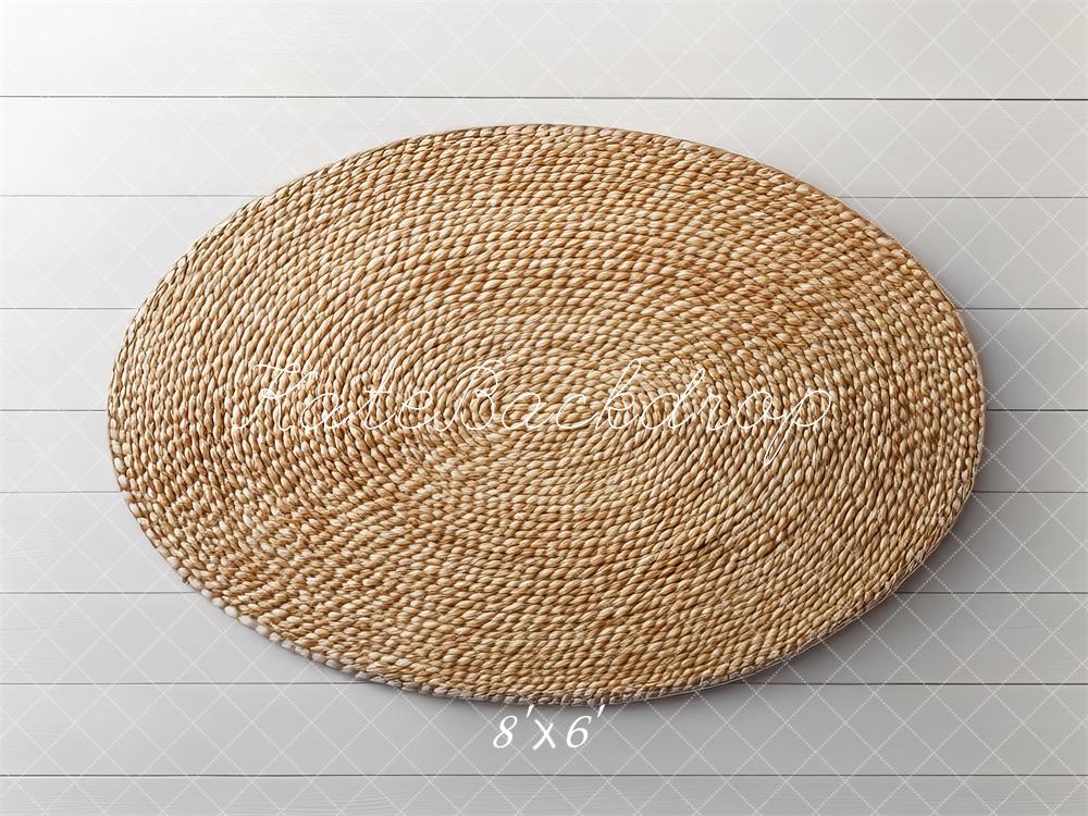 Newborn Natural Woven Oval Foto Achtergrond Designed by Mini MakeBelieve