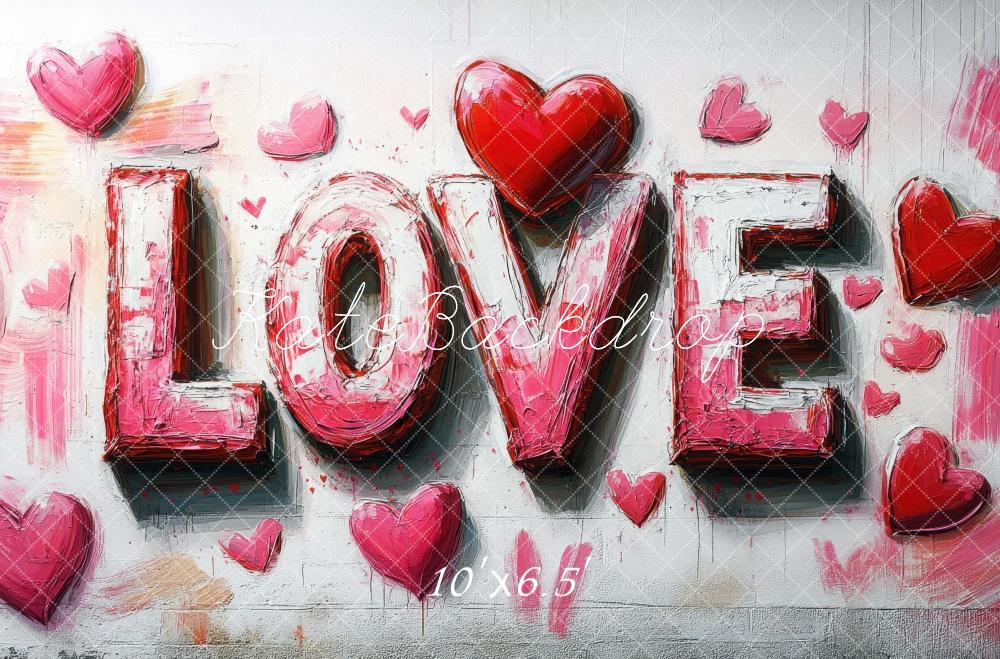 Love Graffiti Heart Wall Backdrop Designed by Mini MakeBelieve