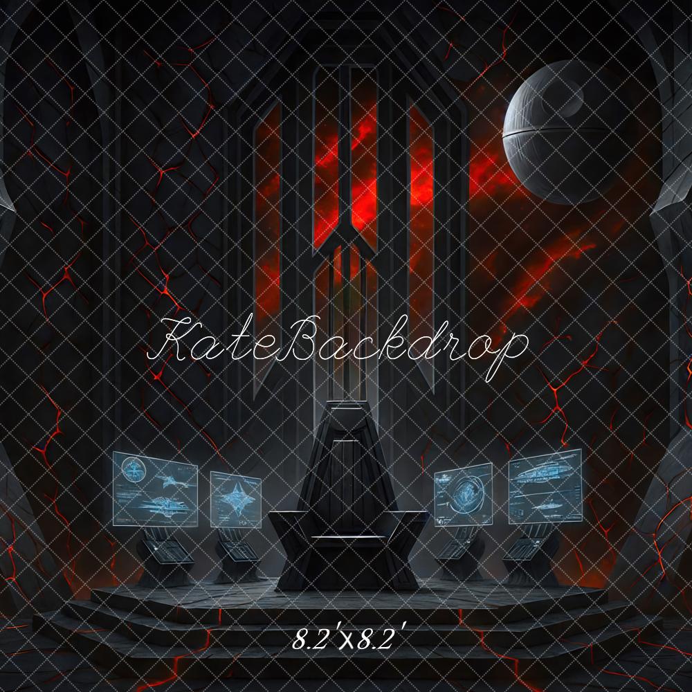 Fondo de trono de ciencia ficción Space Station diseñado por Mini MakeBelieve