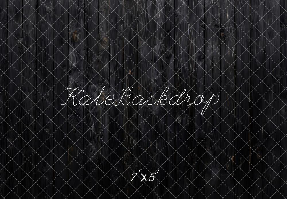 Kate Dark Retro Wooden Wall Floor Printed Backdrop Designed by Patty Roberts