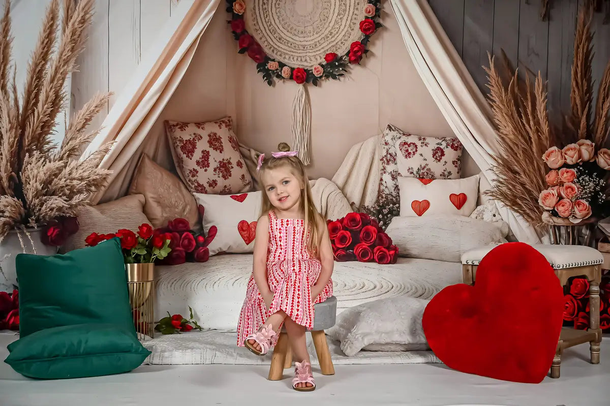 Fondo de tienda floral bohemio romántico de primavera diseñado por Emetselch