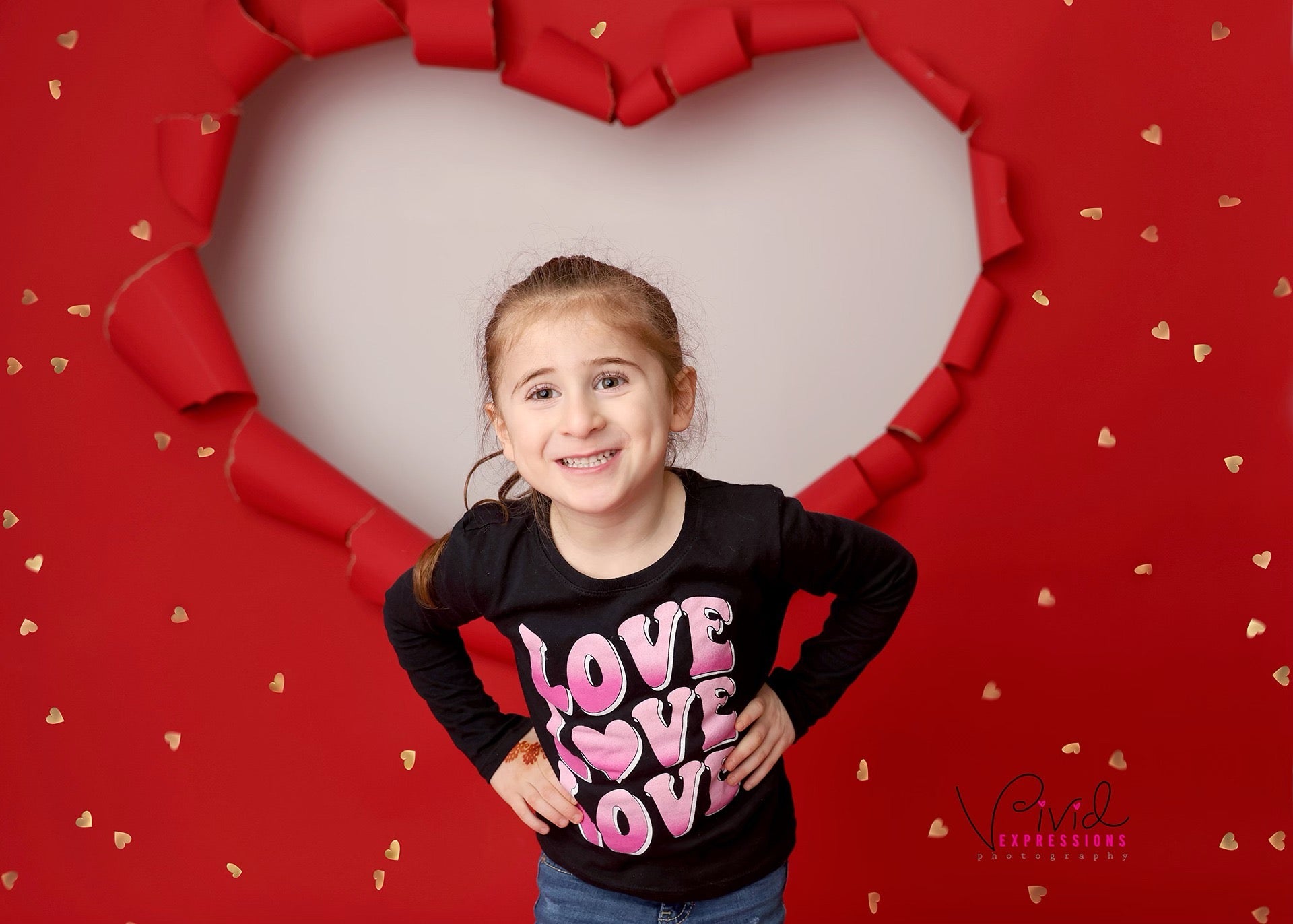 Kate Valentines Red Torn Heart Backdrop Designed by Melissa King