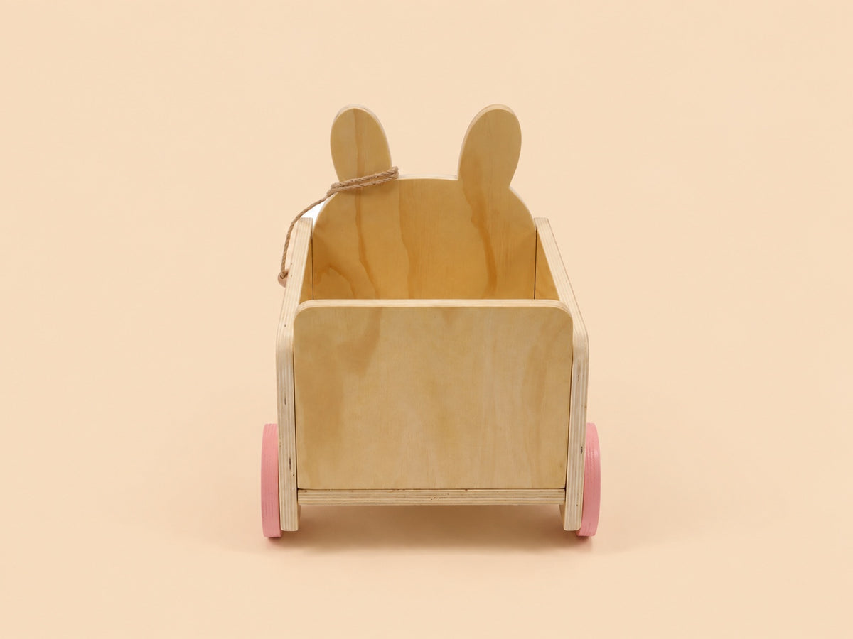 (Pre-sale 15 days)Kate Blush Bunny Wooden Wagon Photography Prop