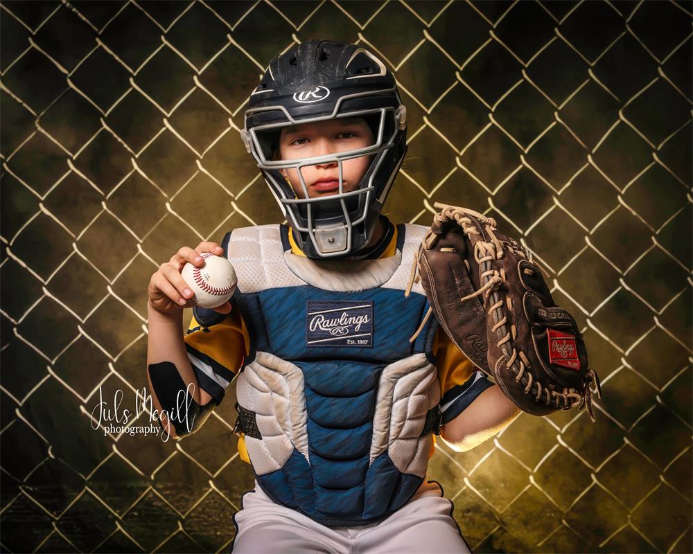 Kate Retro Black Solid Wire Fence Backdrop Designed by Lidia Redekopp