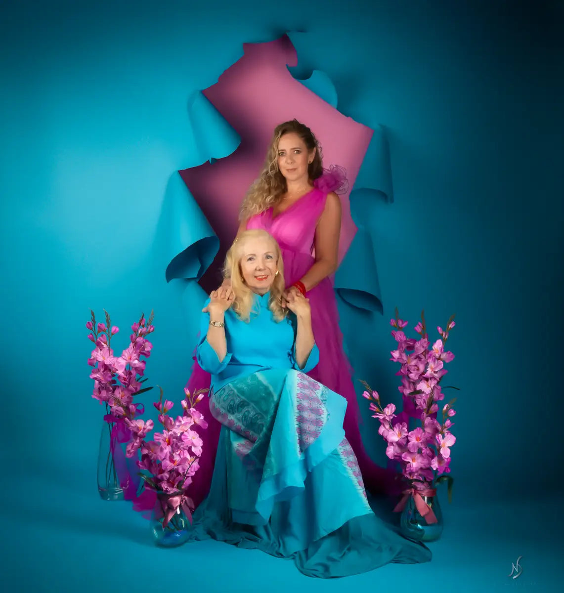 Lichtblauwe naadloze papieren achtergrond voor fotografie