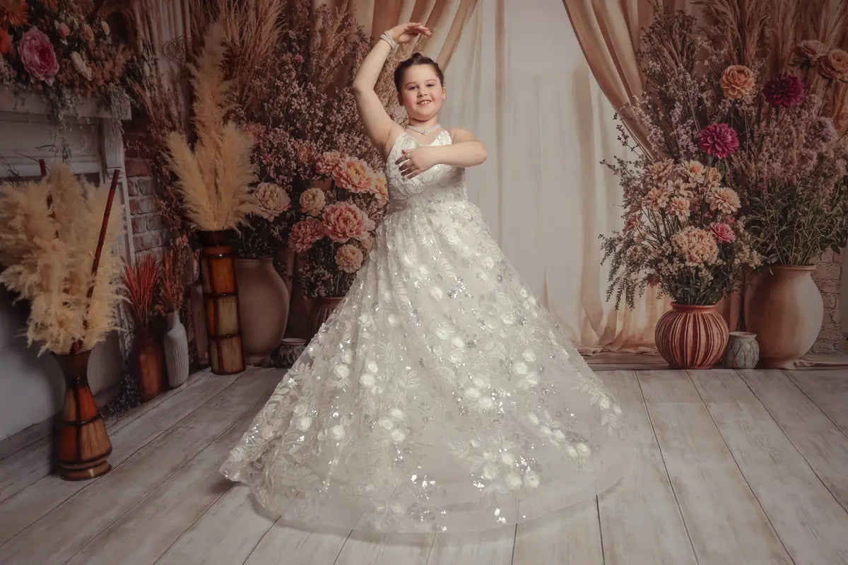 Tenda per camino floreale boho beige set per stanza