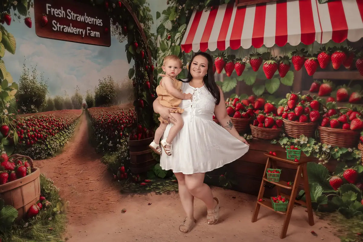 Kate Spring Strawberry Market Stand Basket Room Set