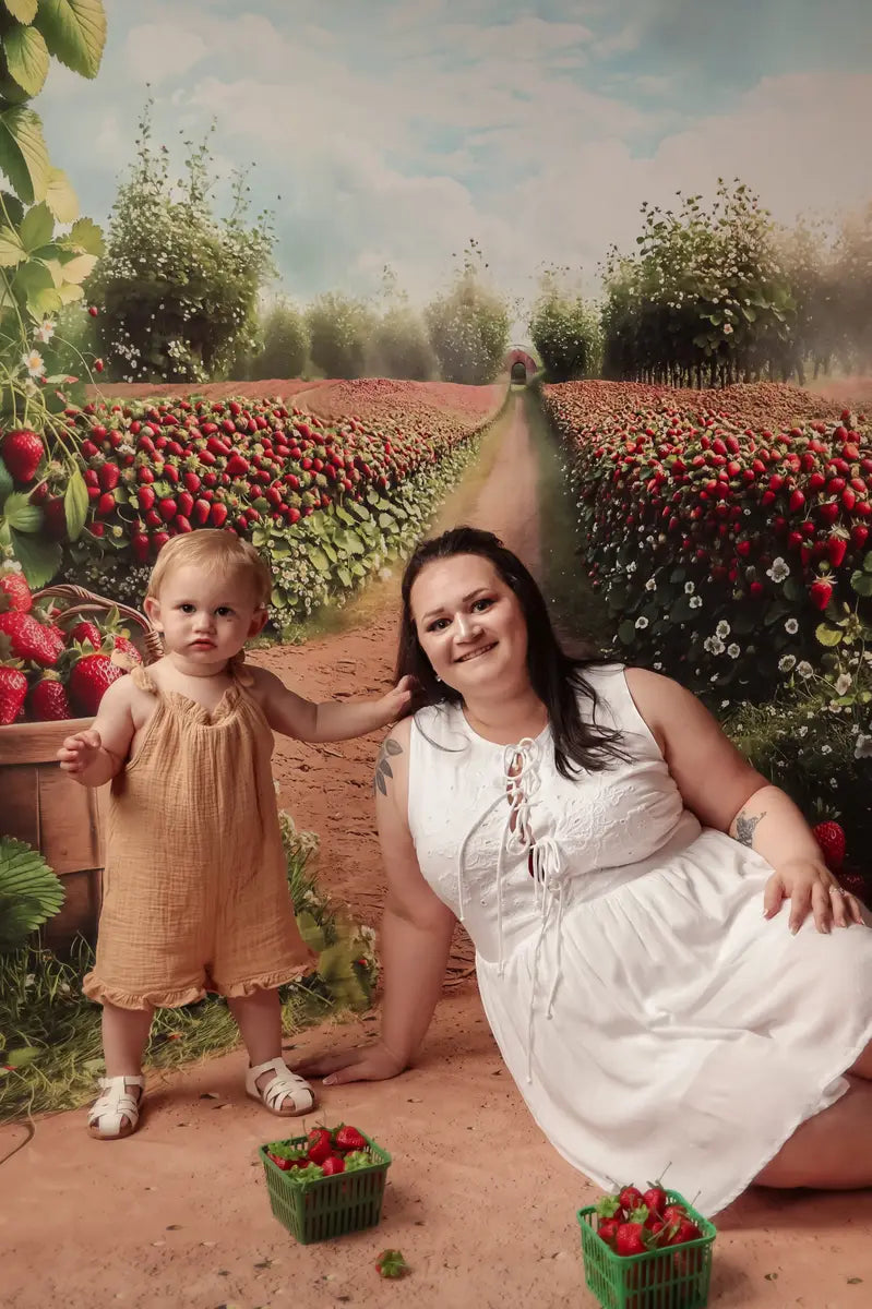 Kate Spring Strawberry Market Stand Basket Room Set