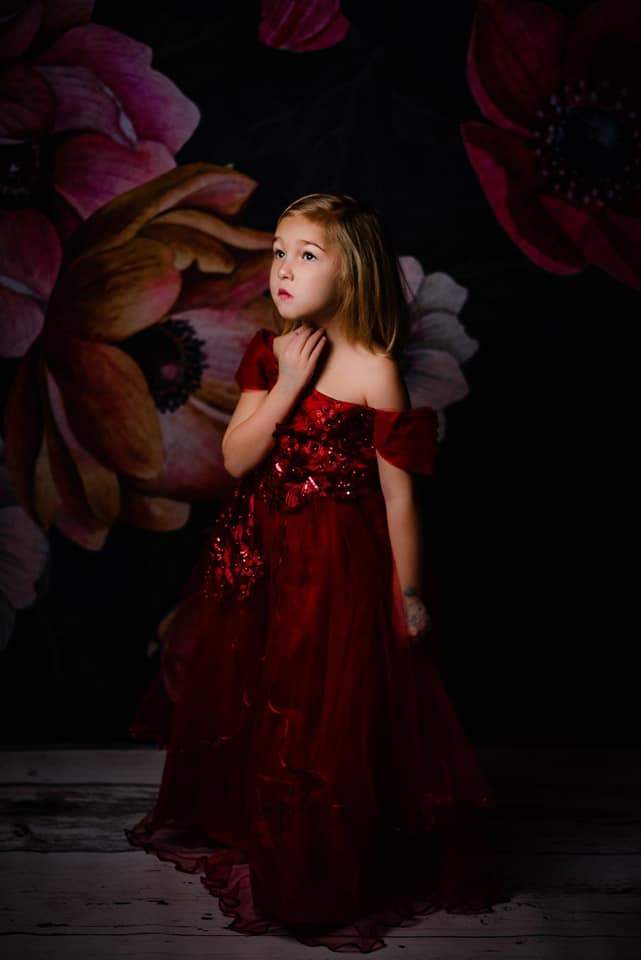 Katebackdrop鎷㈡綖Kate Floral Vintage Flowers Black Backdrop for Photography by Jerry_Sina