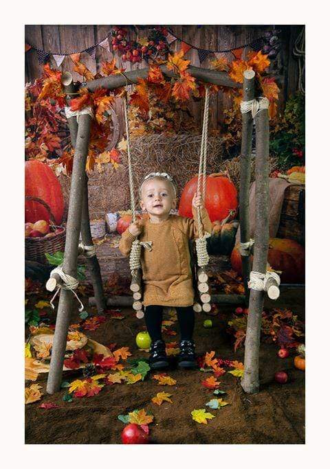 Katebackdrop£ºKate Autumn Harvest Thanksgiving Pumpkins Backdrop for Photography