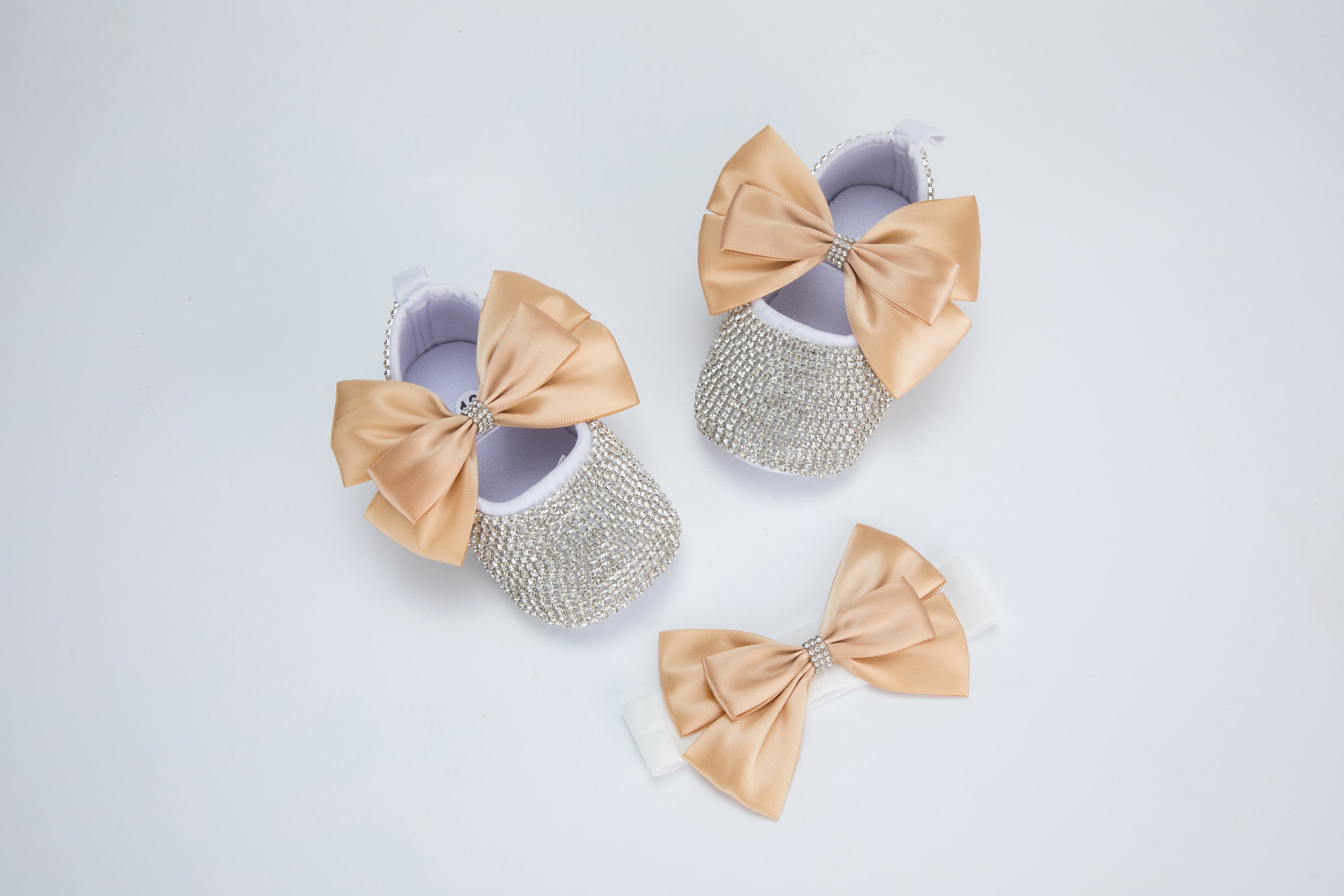 Kate 11cm Baby Shoes Crown Jewelry Rhinestone Big Bow with Headband Band Photo Props