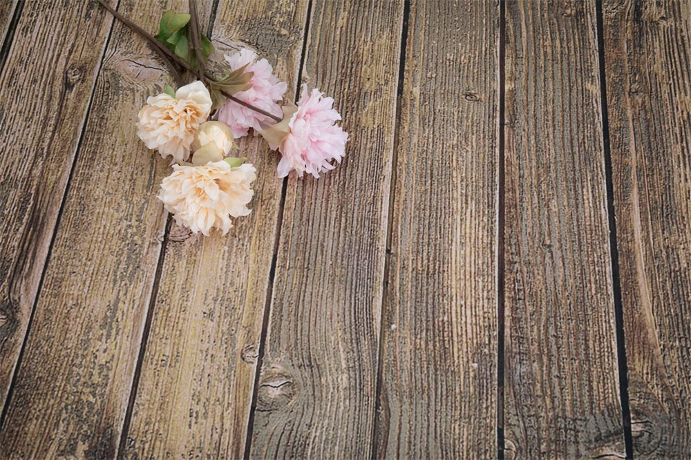 Kate Brown Vintage Wood Computer Printed Rubber Floor Mat - Katebackdrop