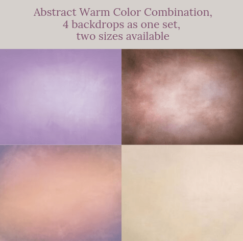 Katebackdrop鎷㈡綖Abstract warm color combination backdrops for photography( 4 backdrops in total )