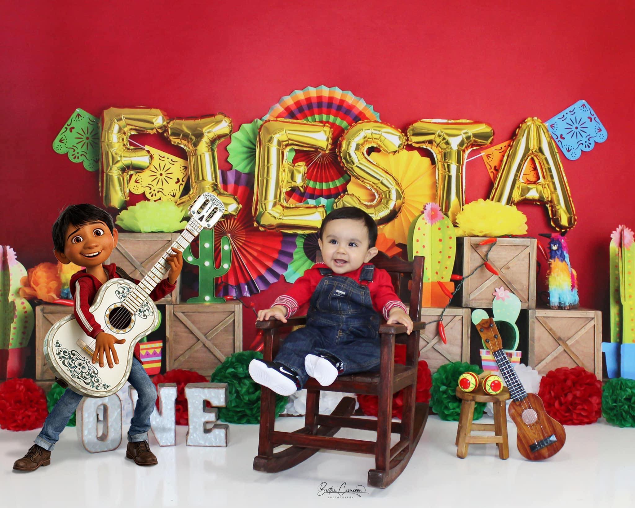 Kate Fiesta Time Cake Smash Summer Backdrop Designed by Megan Leigh Photography - Kate Backdrop