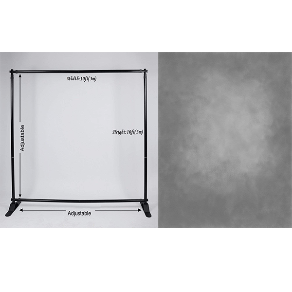 Kate Abstract Gray Textured Backdrop + Backdrop Stand - Kate Backdrop