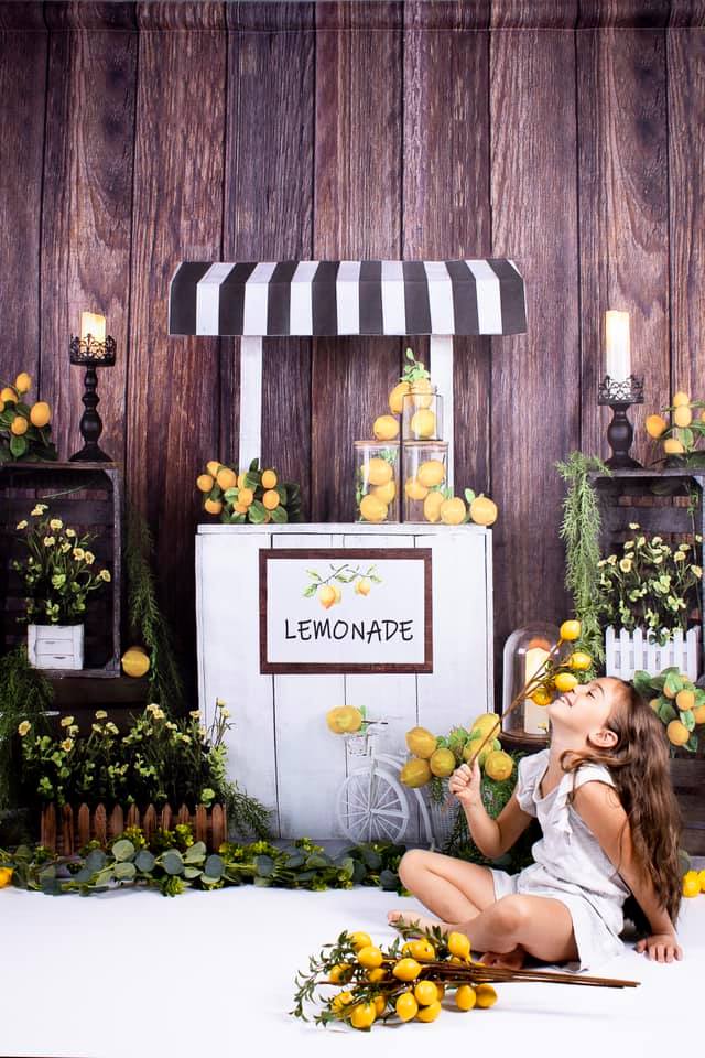Kate Summer Lemon Stand Backdrop Designed by Jia Chan Photography - Kate Backdrop