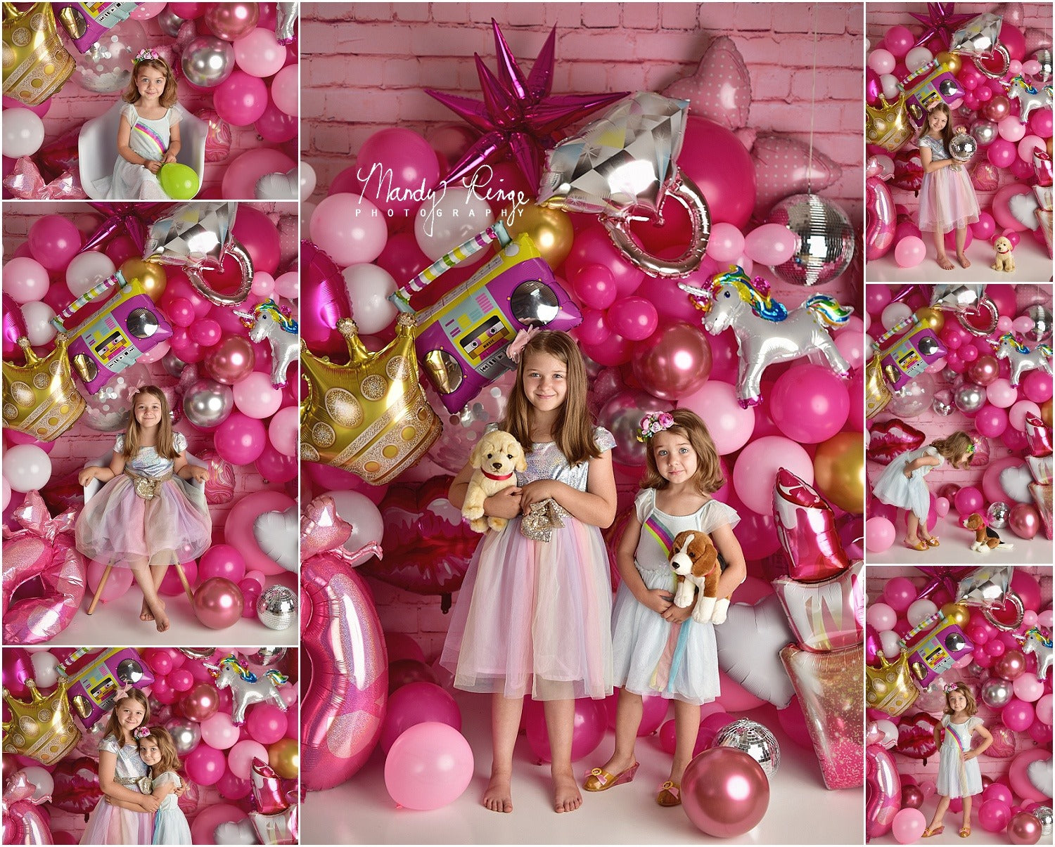 RTS Kate Cake Smash Backdrop Birthday Party Girly Doll Designed by Mandy Ringe Photography