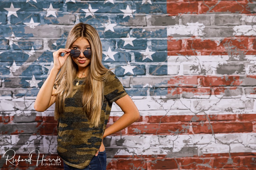 Kate Graffiti American Independence Day Brick Backdrop - Kate Backdrop
