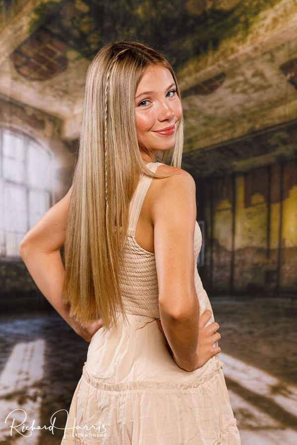 Kate Dark Brick Indoor Background building Windows Wedding Backdrop - Katebackdrop