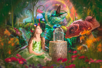 Kate Children Fairy Tale Wonderland Forest Mushrooms Backdrop Summer