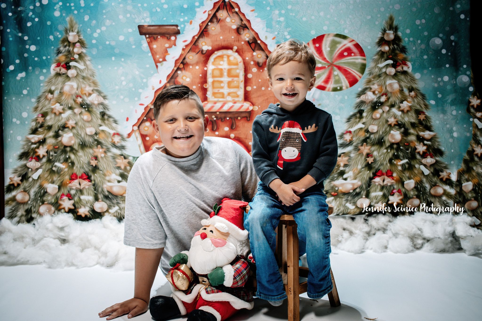 Kate Christmas Oil Painting Backdrop Candy House for Photography - Kate Backdrop