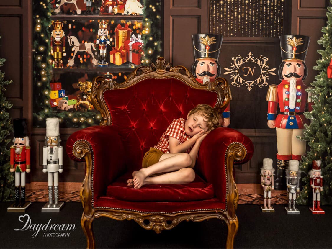 Kate Christmas Backdrop Nutcracker Store Tree Designed by Uta Mueller Photography