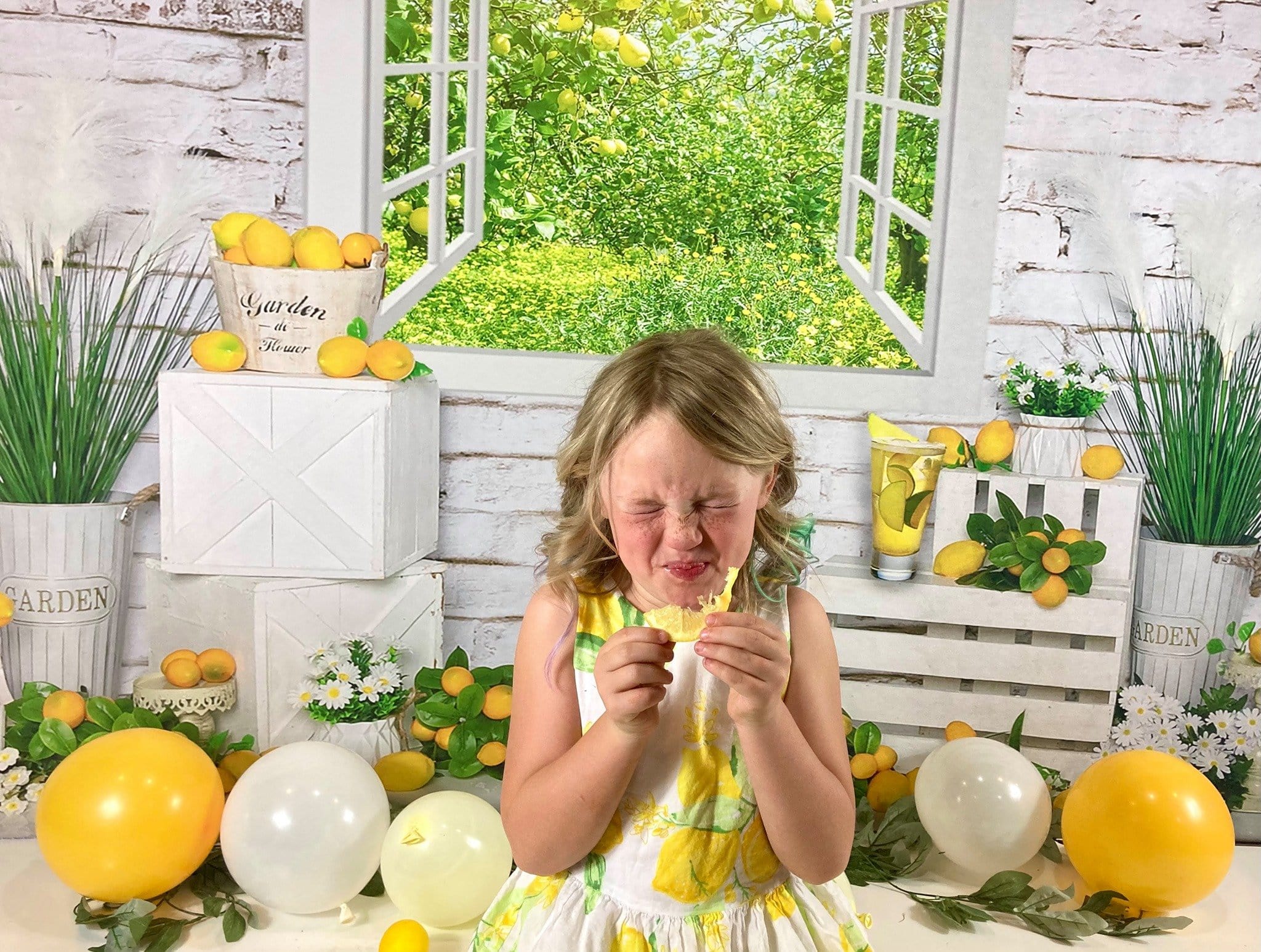 Kate Cake Smash Summer Lemon Backdrop Designed by Emetselch - Kate Backdrop