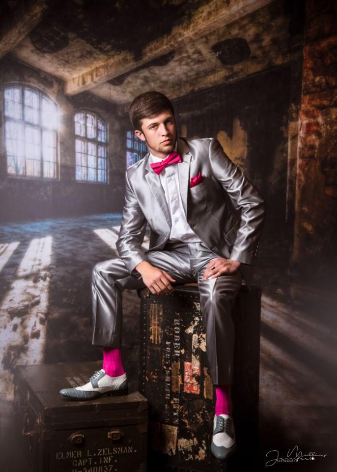 Kate Dark Brick Indoor Background building Windows Wedding Backdrop - Katebackdrop