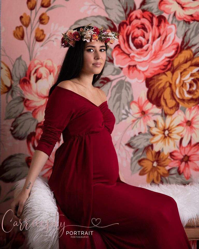 Kate Valentine'S Day Pink Florals Photography Backdrop - Katebackdrop