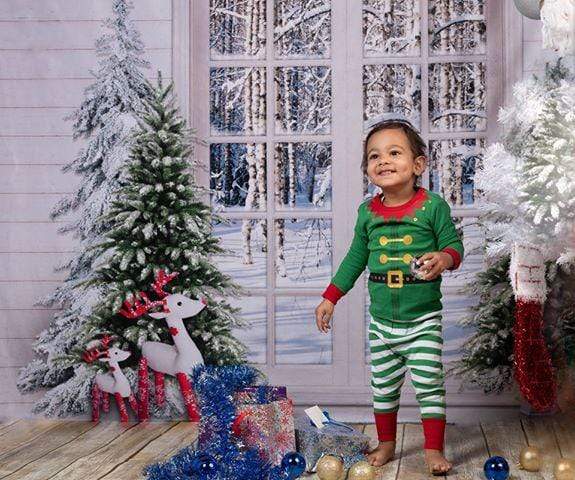 Katebackdrop£ºKate Christmas Trees Window Snow View Backdrop Designed By Jerry_Sina