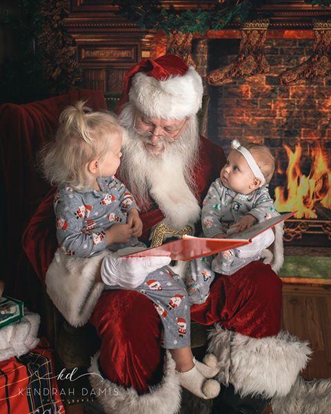 Kate Christmas Fireplace Stockings Backdrop Photography - Kate Backdrop