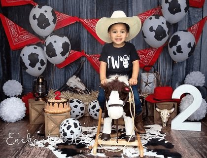 Kate Farm Cowboy Red Decorations Backdrop for Photography