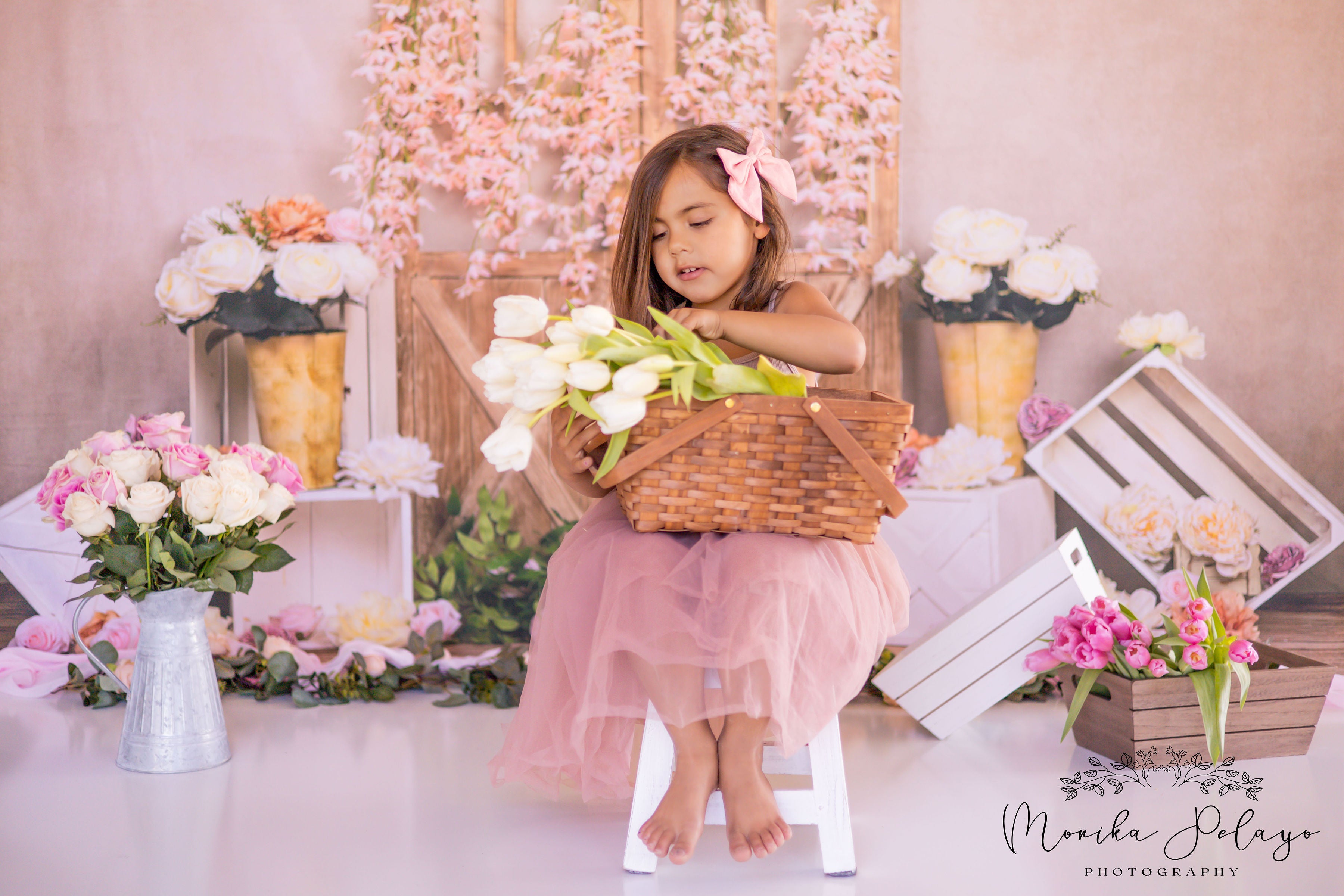 Kate Spring Flowers Door Backdrop Designed by Emetselch - Kate Backdrop