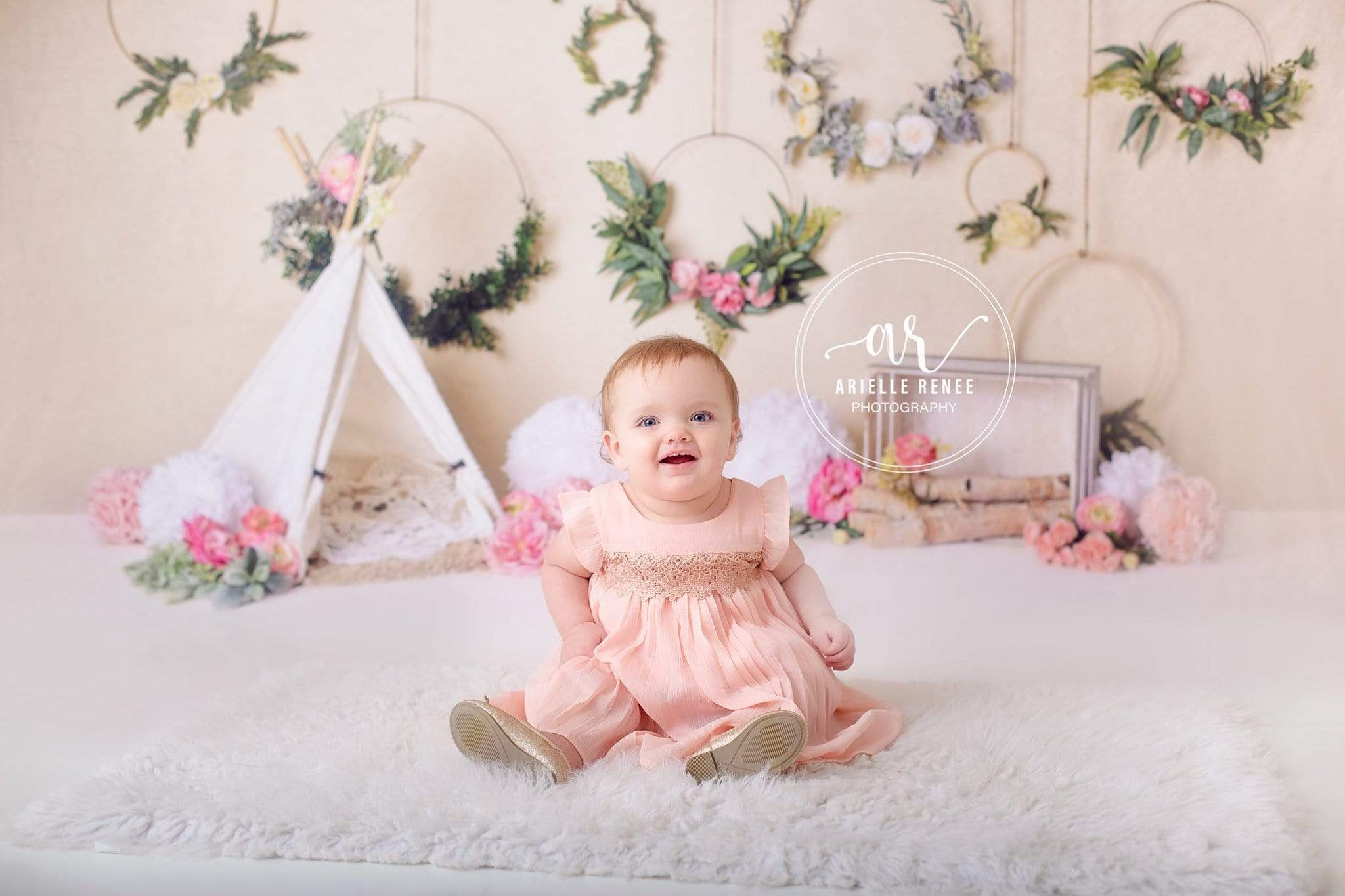 Katebackdrop£ºKate Spring Flowers Camping Children Backdrop for Photography Designed by Mandy Ringe Photography