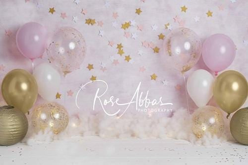 Kate Pink Balloons Stars Backdrop Designed By Rose Abbas